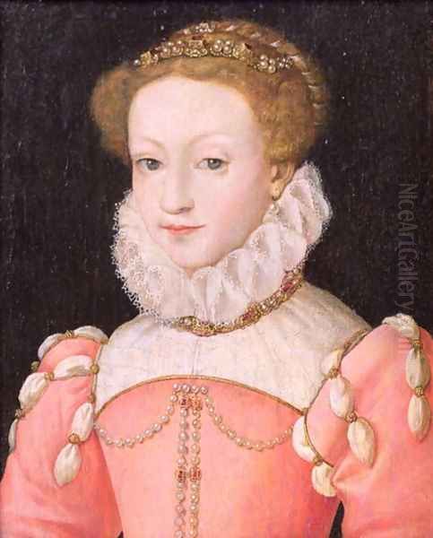 Mary Stuart (1542-87) Oil Painting by Francois Clouet