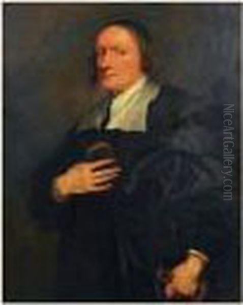 Portrait De Gentilhomme, Autrefois Identifie Comme Le Portrait De Sir Thomas Fairfax Oil Painting by Adriaen Hanneman