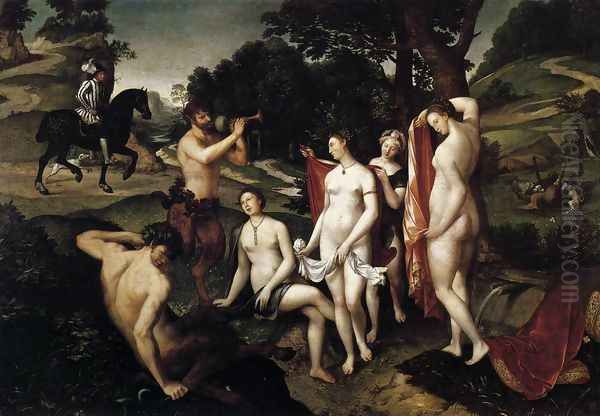 The Bath of Diana 1550s Oil Painting by Francois Clouet