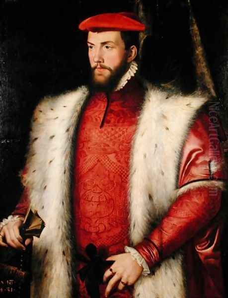 Portrait of Odet de Coligny (1517-71) Cardinal of Chatillon, 1548 Oil Painting by Francois Clouet