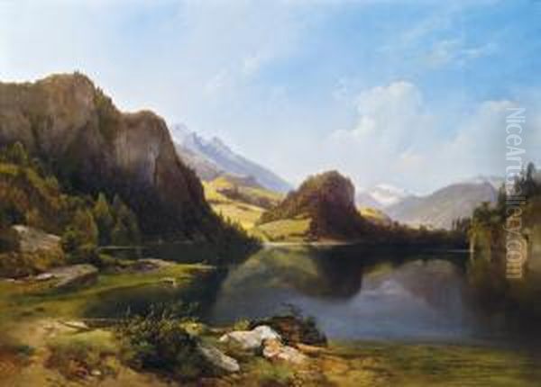 Ansicht Vom Krotensee Oil Painting by Anton Hansch