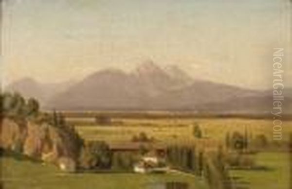 Blick Auf Den Hohen Staufen Oil Painting by Anton Hansch