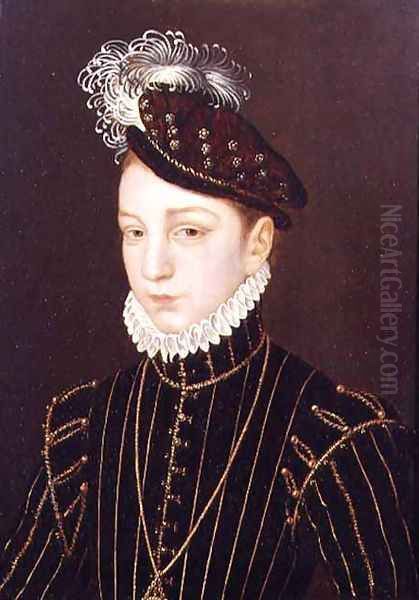 Portrait of Charles IX Oil Painting by Francois Clouet