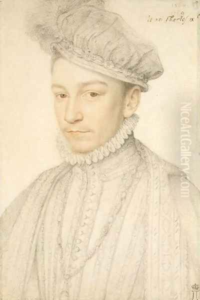 Portrait of Charles IX 2 Oil Painting by Francois Clouet