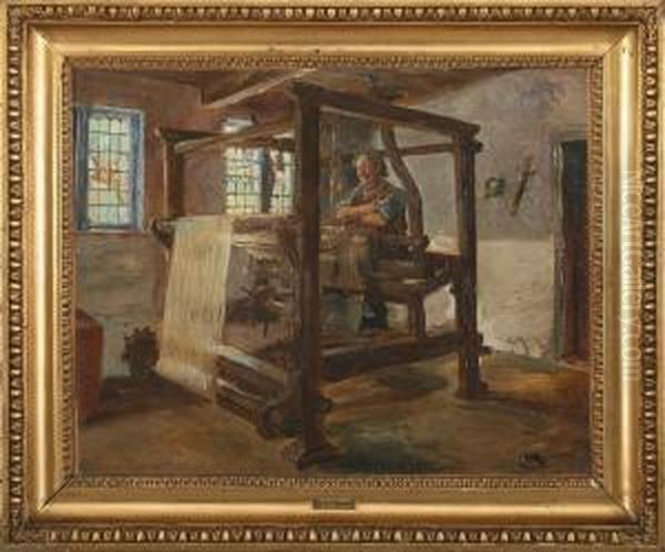 Olaf Poulsen Som Rendegarn Oil Painting by Hans Nicolaj Hansen