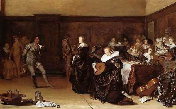 Musical Company 1639 Oil Painting by Pieter Codde