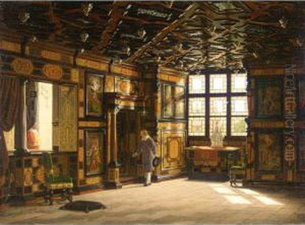 The Oratory Of Frederiksborg Castle Oil Painting by Heinrich Hansen