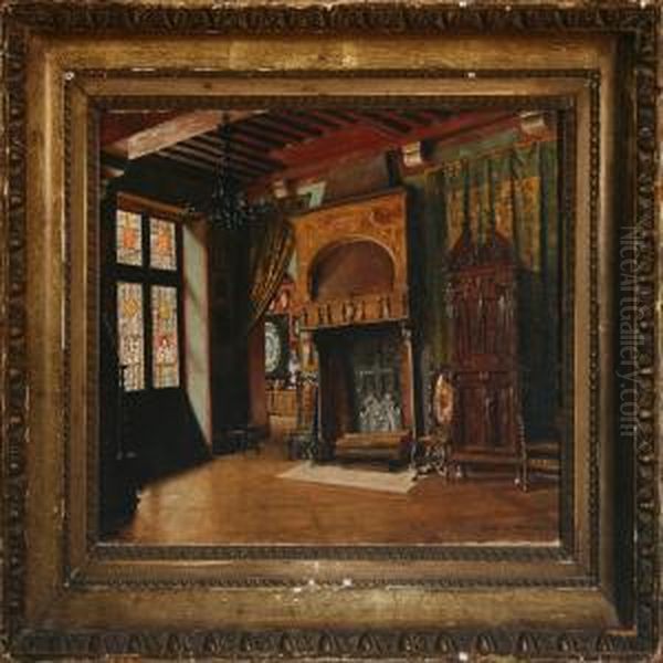 An Interior From Cluny In Paris Oil Painting by I.T. Hansen