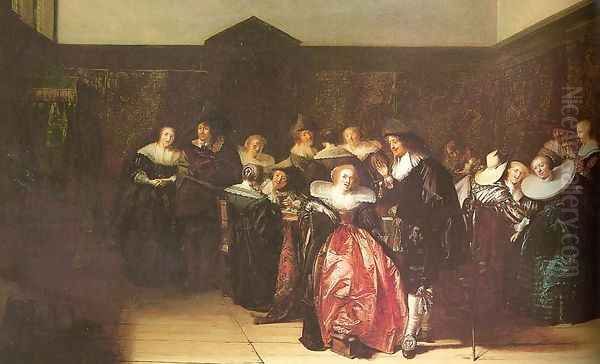 Merry Company, 1631 Oil Painting by Pieter Codde