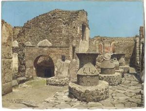 Le Moulin Et Le Four Du Victo Storto A Pompei Oil Painting by Josef Theodor Hansen