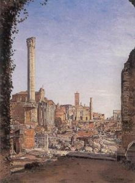 The Roman Forum Oil Painting by Josef Theodor Hansen