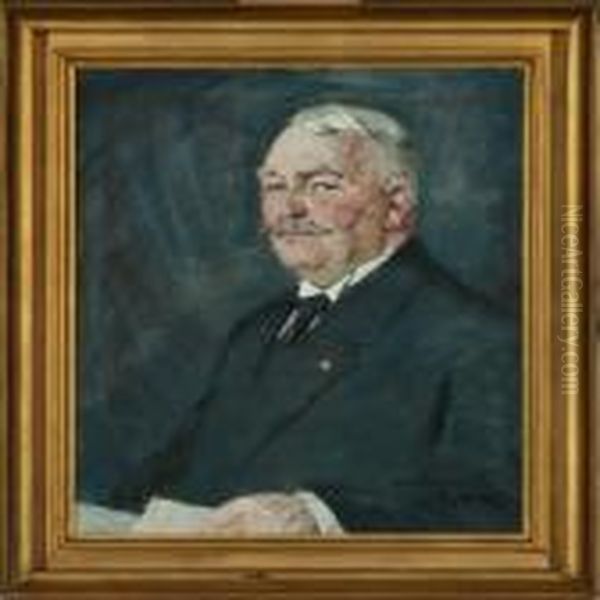 Portrait Of A Gentleman Oil Painting by Niels Hansen