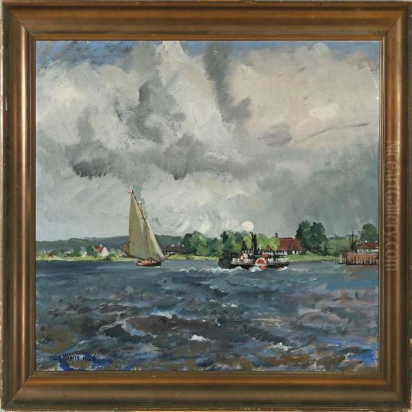 Scenery From Thuro, Summer Oil Painting by Niels Hansen