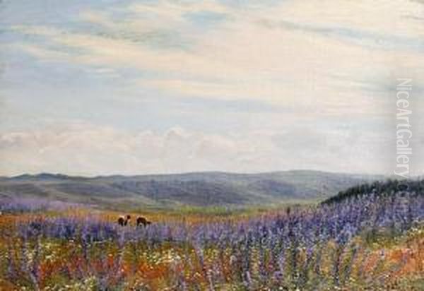 'a Summer's Day, July, In Mols Bjerge' Oil Painting by Sigvard Hansen