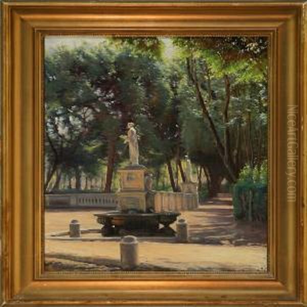 From The Borghese Parkin Rome Oil Painting by Sigvard Hansen