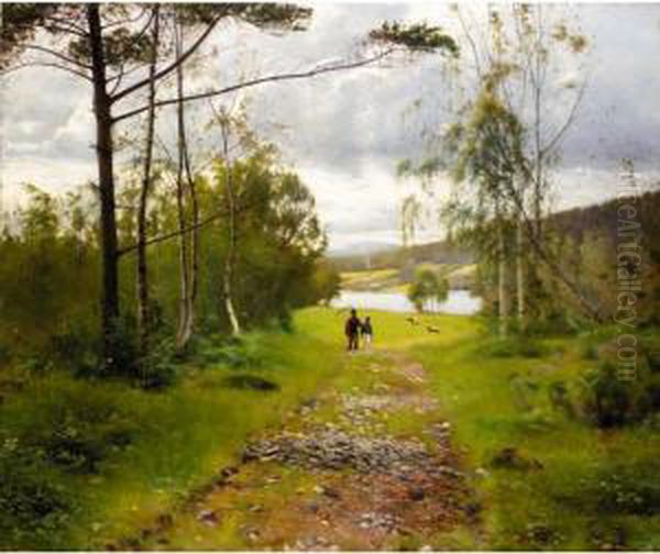 The Woodland Path Oil Painting by Sigvard Hansen