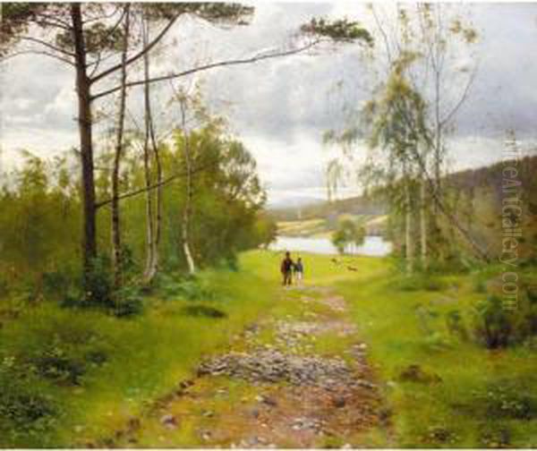 The Woodland Path Oil Painting by Sigvard Hansen