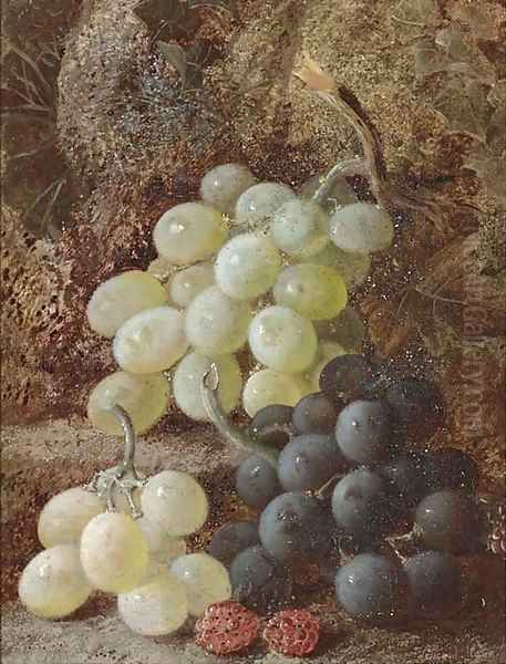 Grapes and raspberries Oil Painting by Vincent Clare