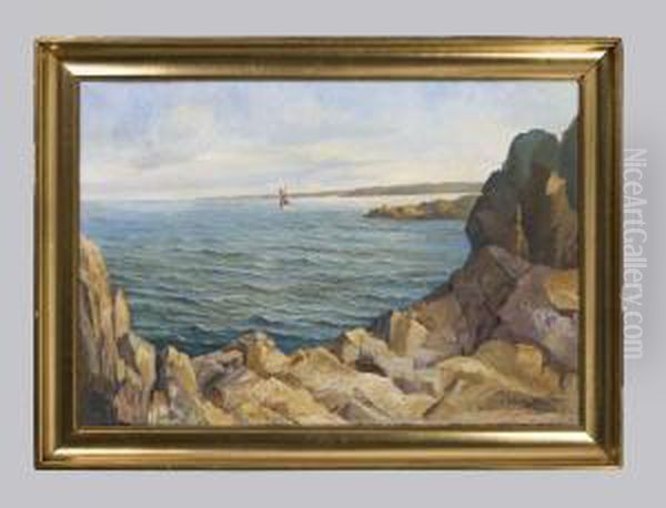 Felsige Kustenlandschaft Oil Painting by Aleksei Vasilievich Hanzen