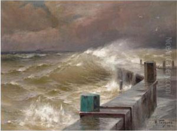 The Storm Oil Painting by Aleksei Vasilievich Hanzen