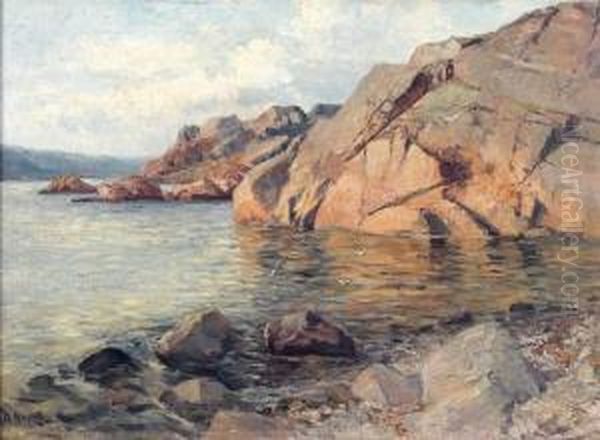 Bord De Mer Oil Painting by Aleksei Vasilievich Hanzen