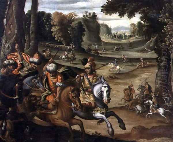 The Lion Hunt Oil Painting by Juan De La Corte