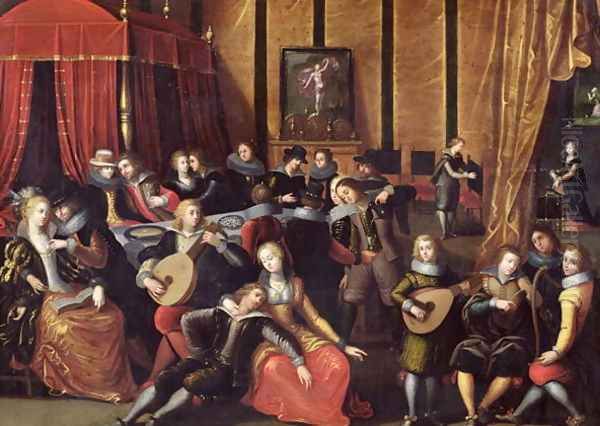 The Spanish Concert or, The Gallant Rest Oil Painting by Louis de Caulery