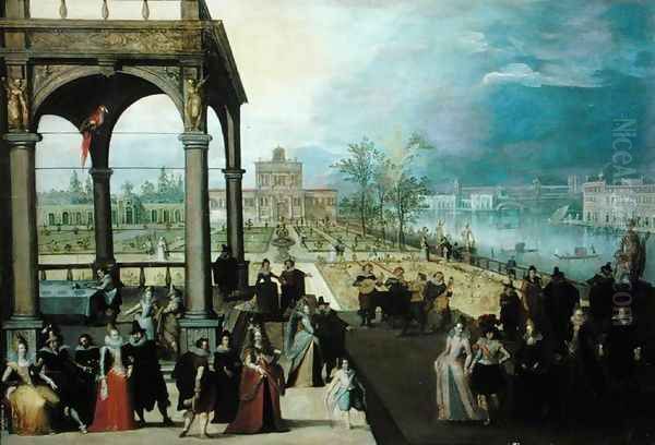 Feast in a palace Oil Painting by Louis de Caulery