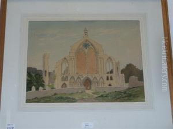 View Of Binham Abbey Oil Painting by Martin Hardie