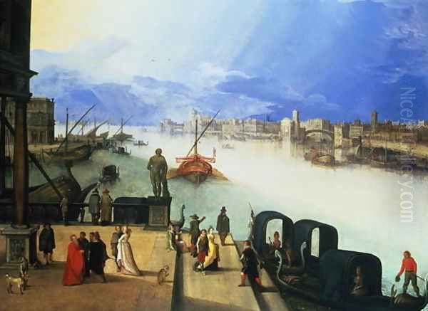 View of Venice Oil Painting by Louis de Caulery