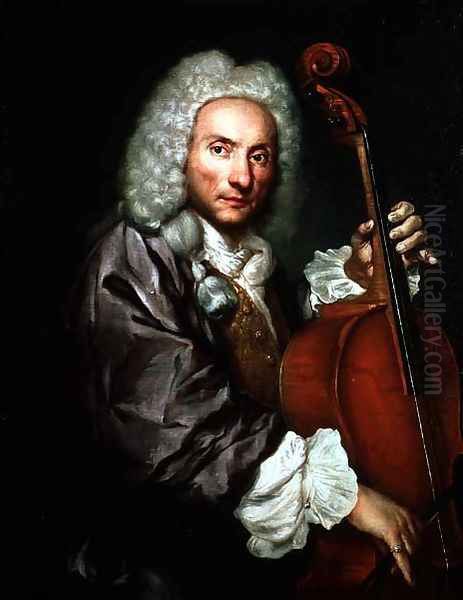 Cello player, c.1745-50 Oil Painting by Giacomo Ceruti (Il Pitocchetto)