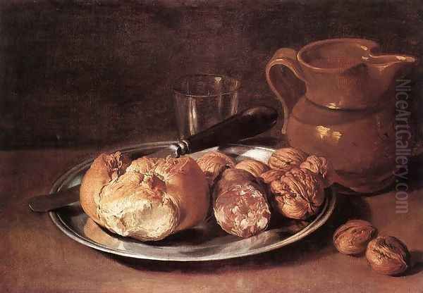 Still-Life 1750s Oil Painting by Giacomo Ceruti (Il Pitocchetto)