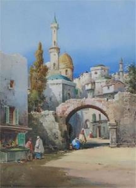 Street In Palestine Oil Painting by Cyril Hardy