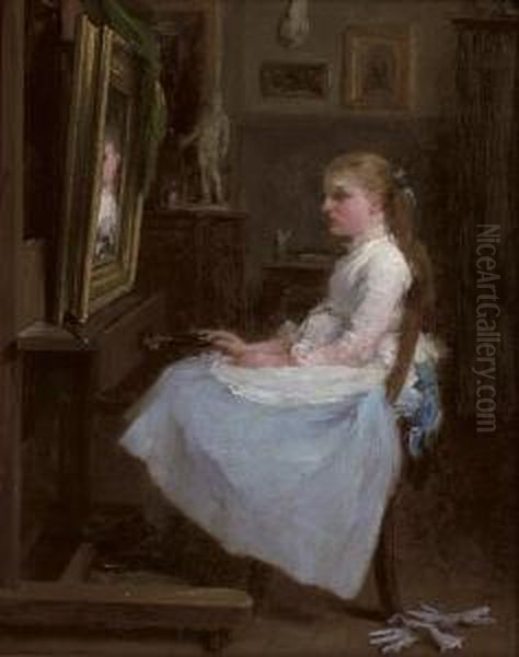 The Young Portrait Painter Oil Painting by Frederick Daniel Hardy