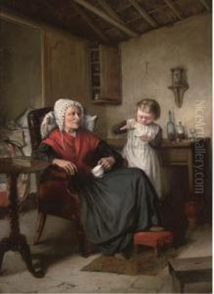 The Young Nurse Oil Painting by Frederick Daniel Hardy