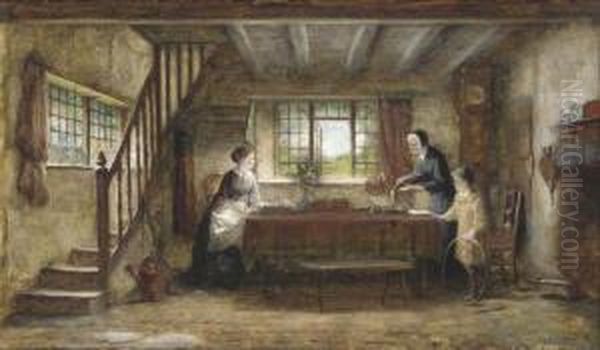 A Letter Of Importance Oil Painting by Frederick Daniel Hardy