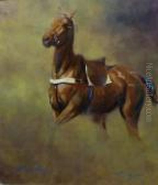 Polo Pony Oil Painting by James Hardy