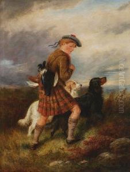 Returning From The Hunt Oil Painting by James Hardy