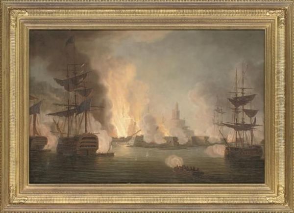 Defending The Fort Oil Painting by James Hardy