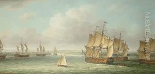 The Returning Fleet Oil Painting by James Hardy