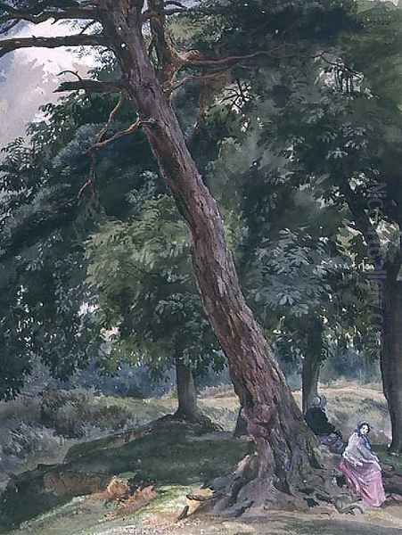 Landscape with Trees and Figures Oil Painting by Thomas Collier