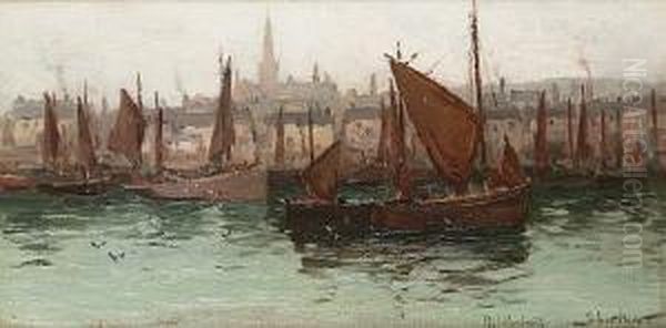 Peel Harbour Oil Painting by Julius Hare