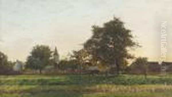 Sommerliche Landschaft Mit Feldern. Oil Painting by Ernest Hareux