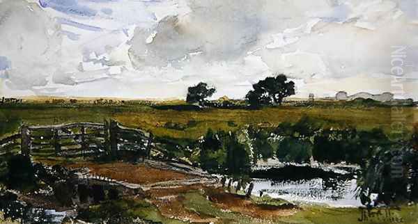 Meadow near Arundel Oil Painting by Thomas Collier