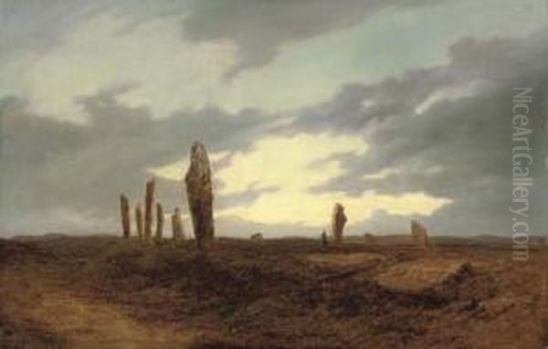 Standing Stones Oil Painting by Edward Hargitt