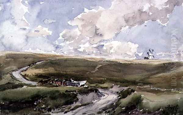 Sussex Downs Oil Painting by Thomas Collier