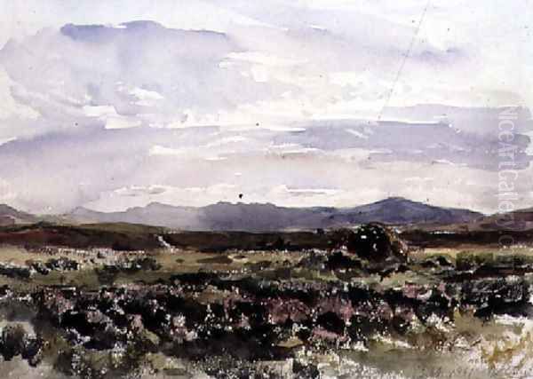 On the Hills, Dolwyddelan, North Wales Oil Painting by Thomas Collier