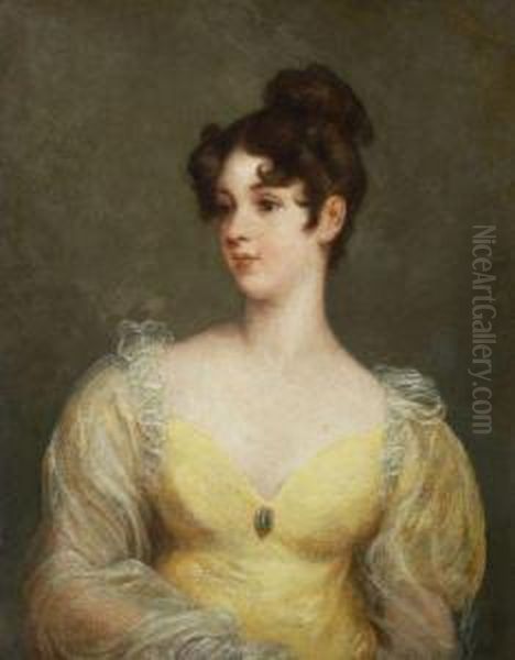 Portrait Presume De Lady Grosvenor Oil Painting by George Henry Harlow