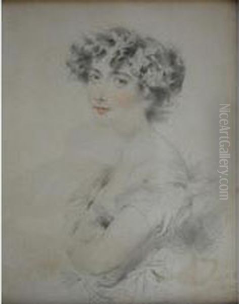 Portrait Of Laura Villiers Oil Painting by George Henry Harlow