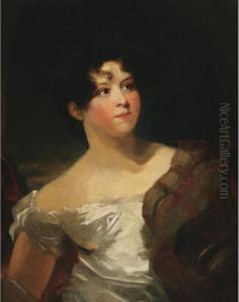 Actress Mrs. Harriet Litchfield Oil Painting by George Henry Harlow